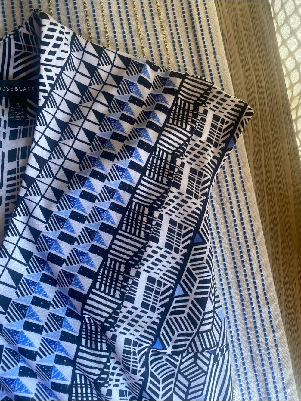 WHBM White House Black Market Multicolor Geo-Pattern Dress Size 6 NWT - Picture 6 of 13